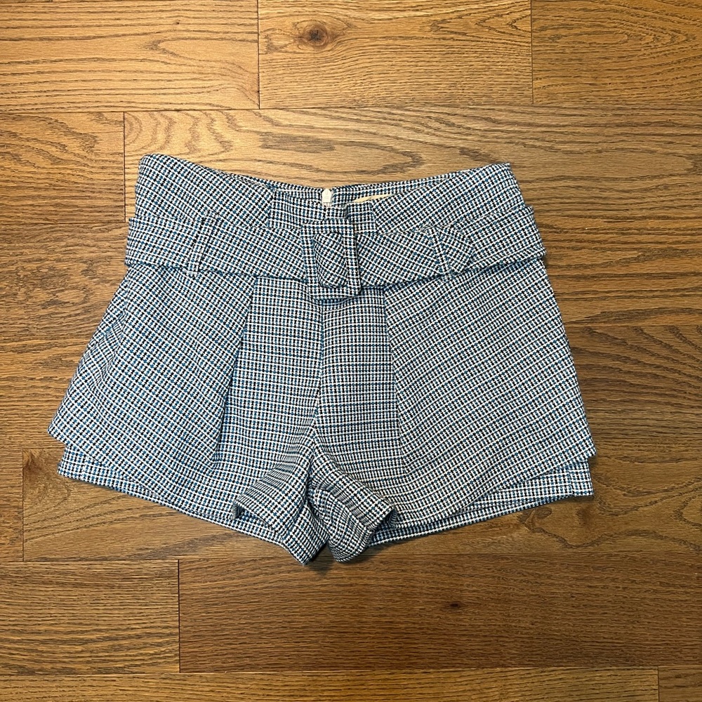Maje Blue and White Women's Shorts